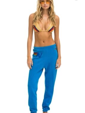 Like New Aviator Nation Logo Sweatpamts Sky Large